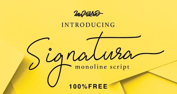 Signatura Monoline Font