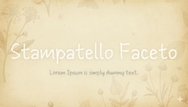 Stampatello Faceto Font