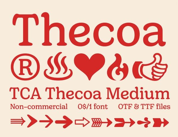 TCA Thecoa Font