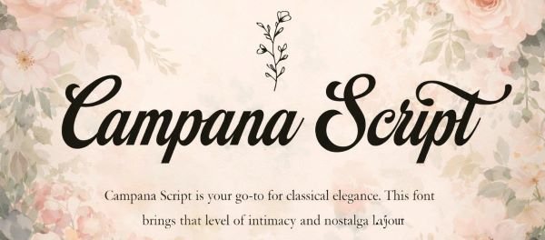 Campana Script Font