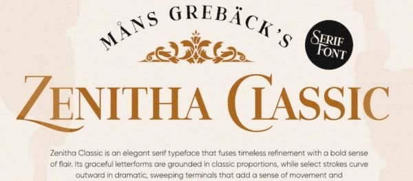 Zenitha Classic Font