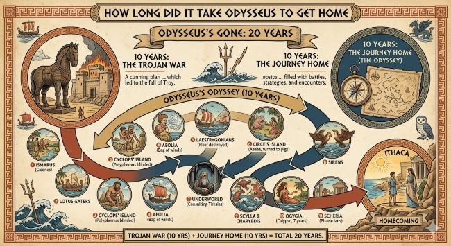 How Long Did It Take Odysseus to Get Home?