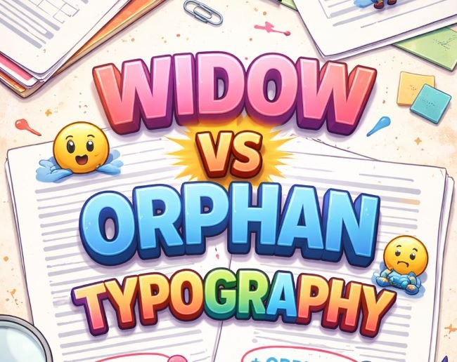 Widow vs Orphan Typography